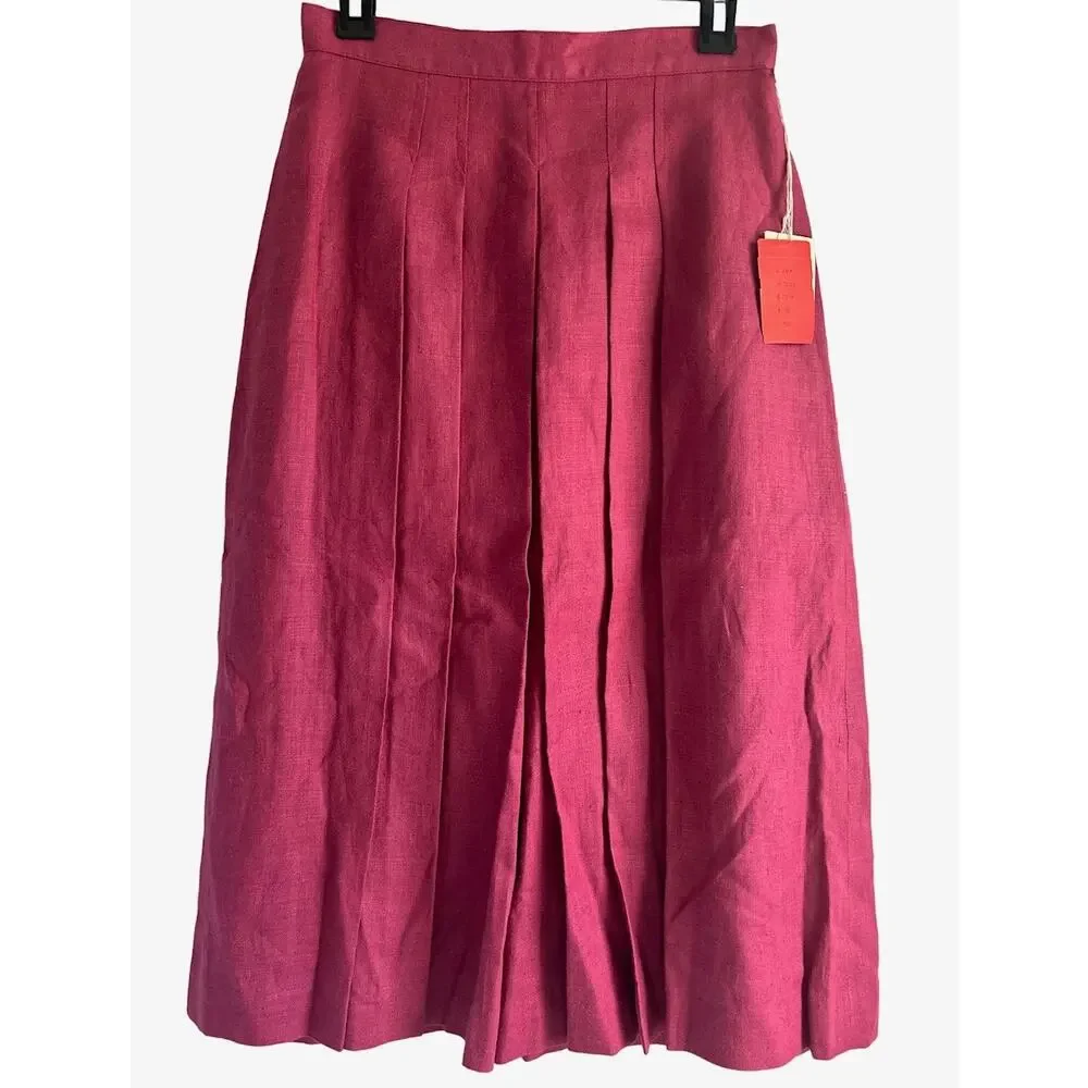 Vintage J. Crew  Size 10 100% Linen Maxi Skirt‎ - NWT, Made in USA